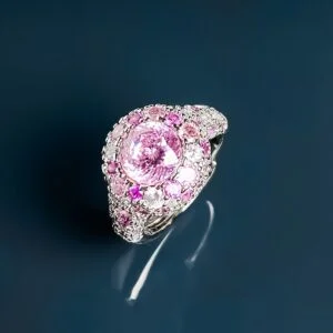 Adjustable Crystal Metaphysical Gemstone Ring With Opening